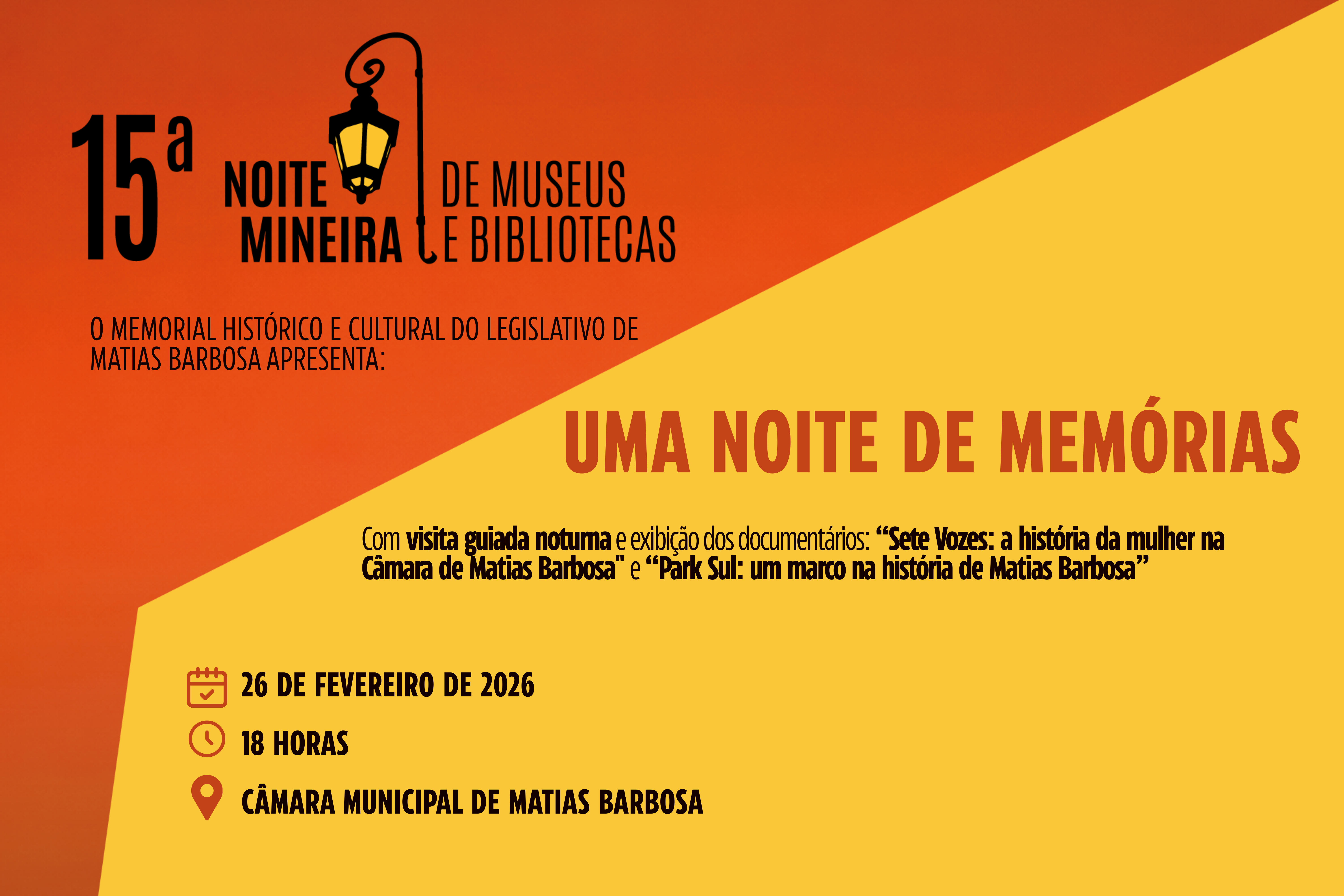 Câmara participa da 15ª Noite Mineira de Museus e Bibliotecas com programação especial no Memorial do Legislativo