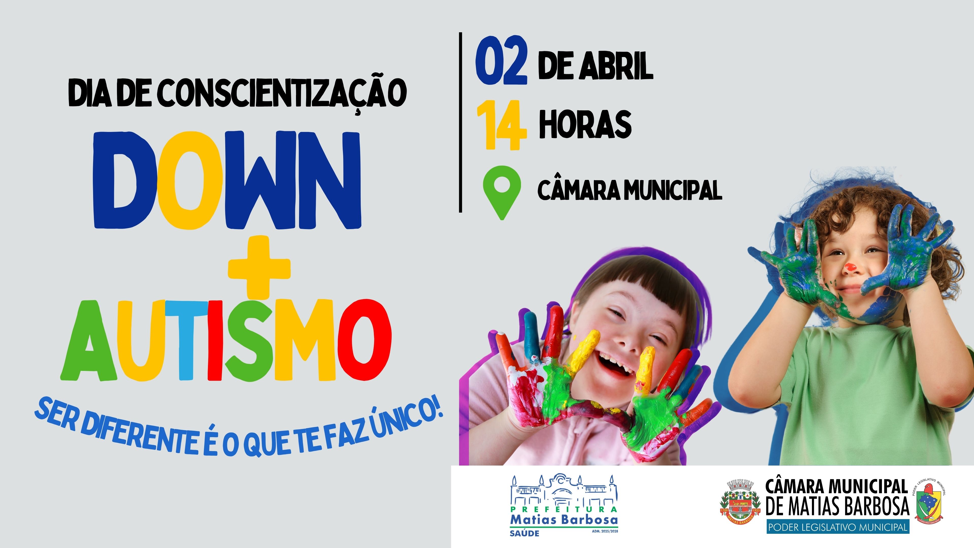 Câmara e Prefeitura Municipal realizam “Dia de Conscientização Down + Autismo”