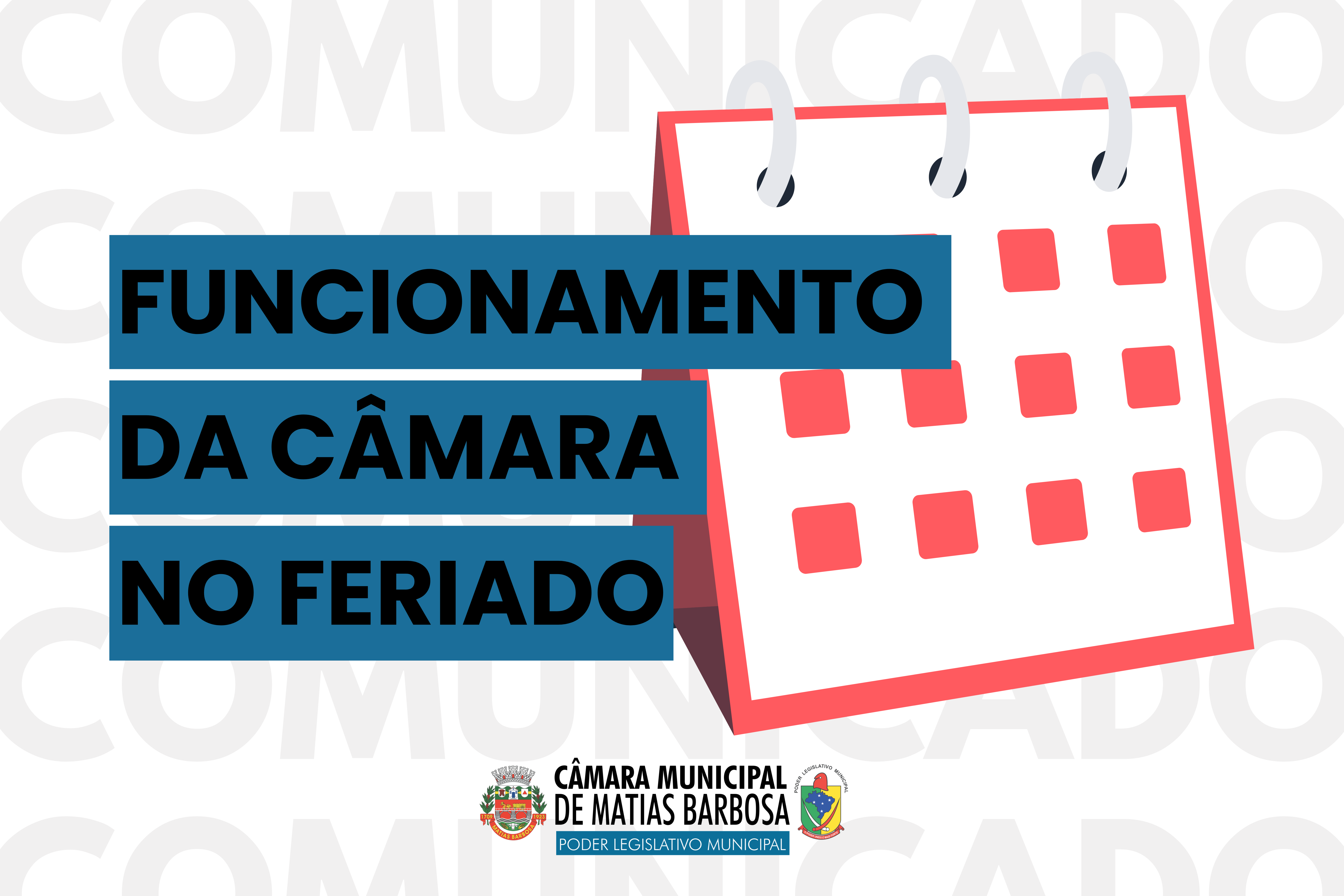 Confira como fica o funcionamento da Câmara no feriado de Tiradentes